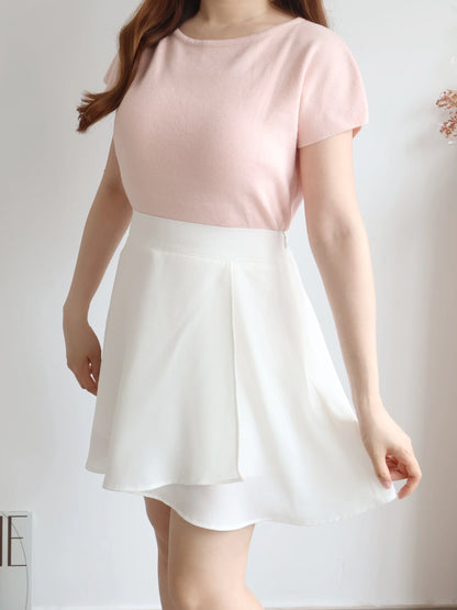 Mochi-Soft Flattering Knit Top(Peach)