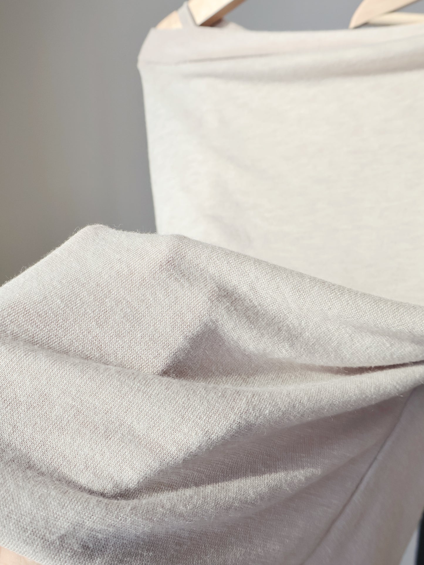 2-Way Silky Smooth Faxu Layered Top(Beige)