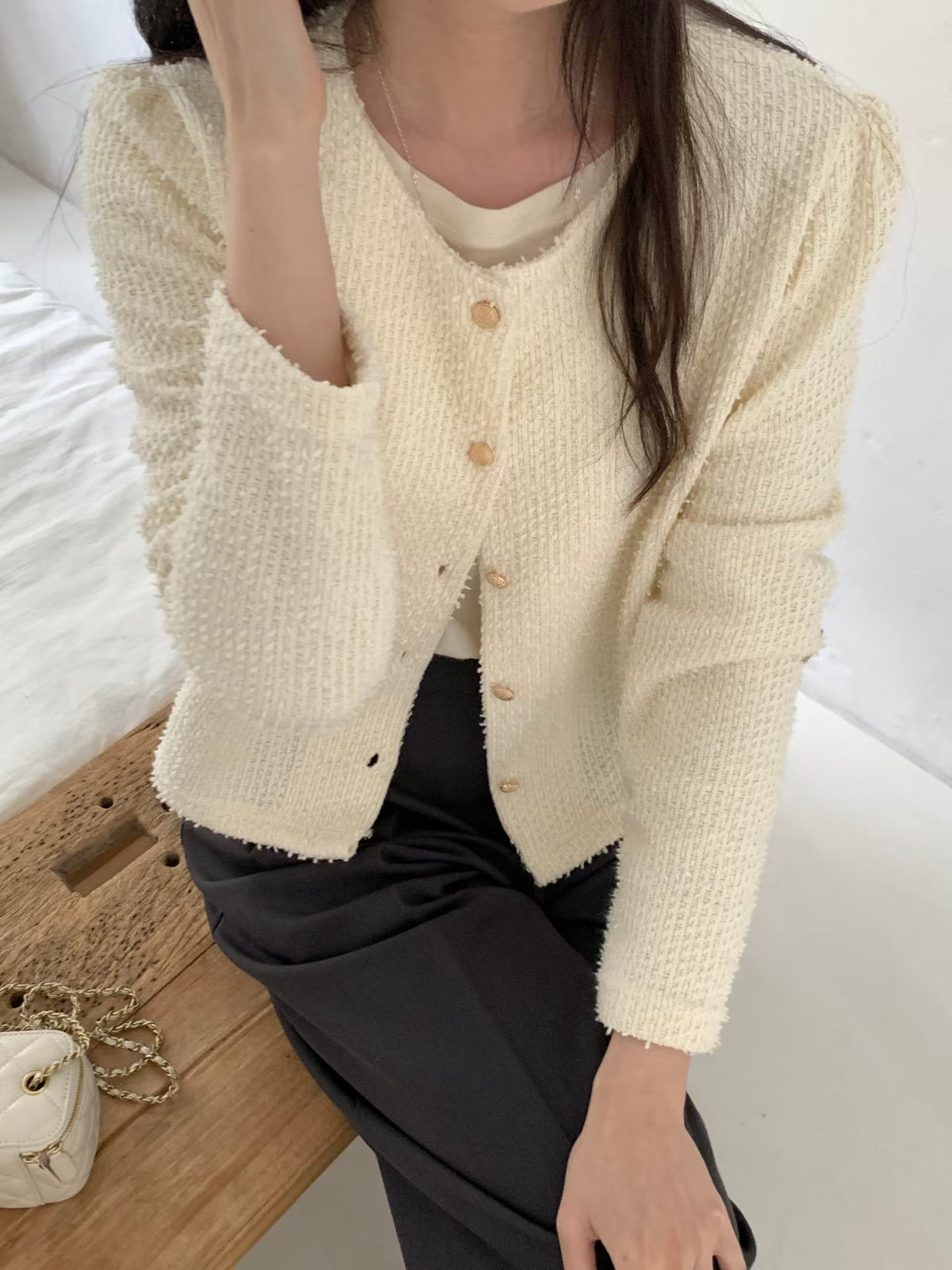 Snowflake Tweed Jacket(2 colors)