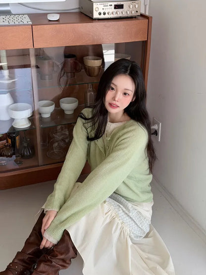 [20% wool] Henley Neck Loose-Fit Basic Knit Top(9 colors)