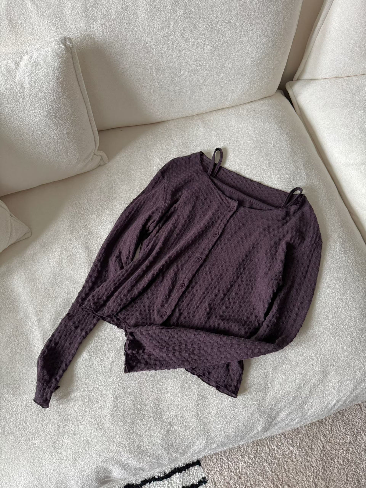 Crinkle Cotton Cami & Cardigan 2-Piece Set(3 colors)