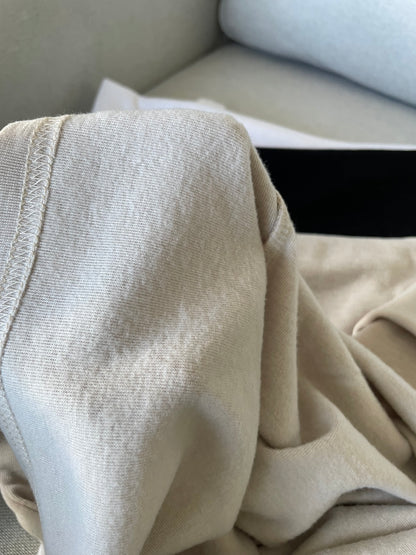 [Warm Fleece] Asymmetrical Neckline One-Shoulder Top(Ivory)