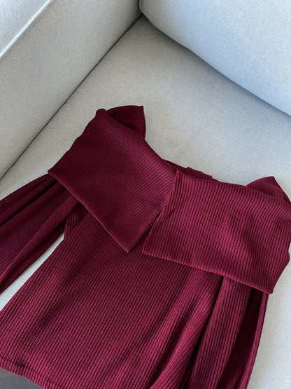 Christmas Choice🤶🏻Elegant Ribbon Top(Wine)