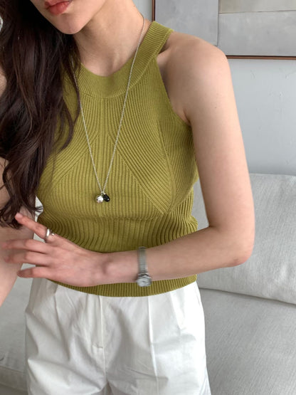 Sculpting Rib-Knit Tank Top(5 Colors)