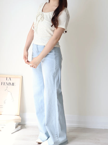 2-way Smocked Floral Tie-Up Top(3 Colors)