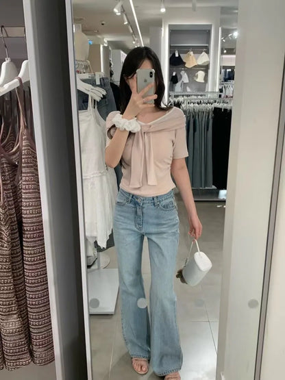 Romantic Tie-Neck Sheer Chiffon Top(2 Colors)
