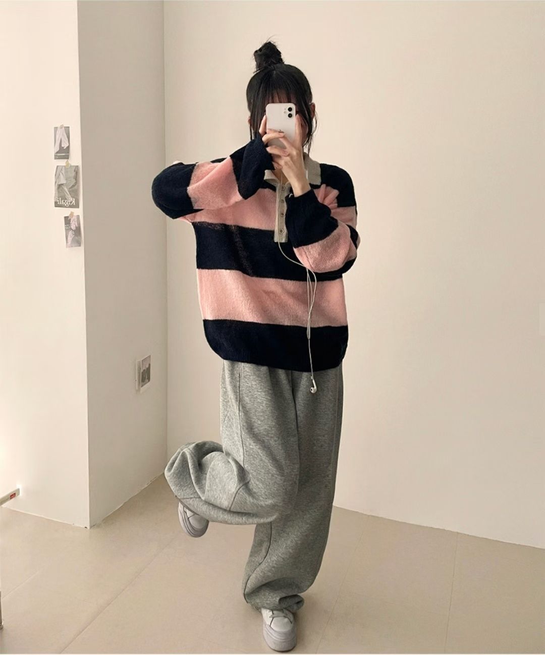 [20% Wool] Preppy Stripe Polo Sweater(5 colors)
