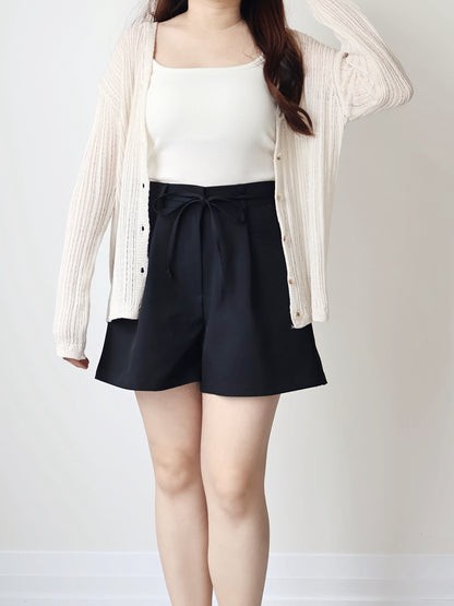 Relaxed-Fit Ripple Knit Cardigan(Beige)