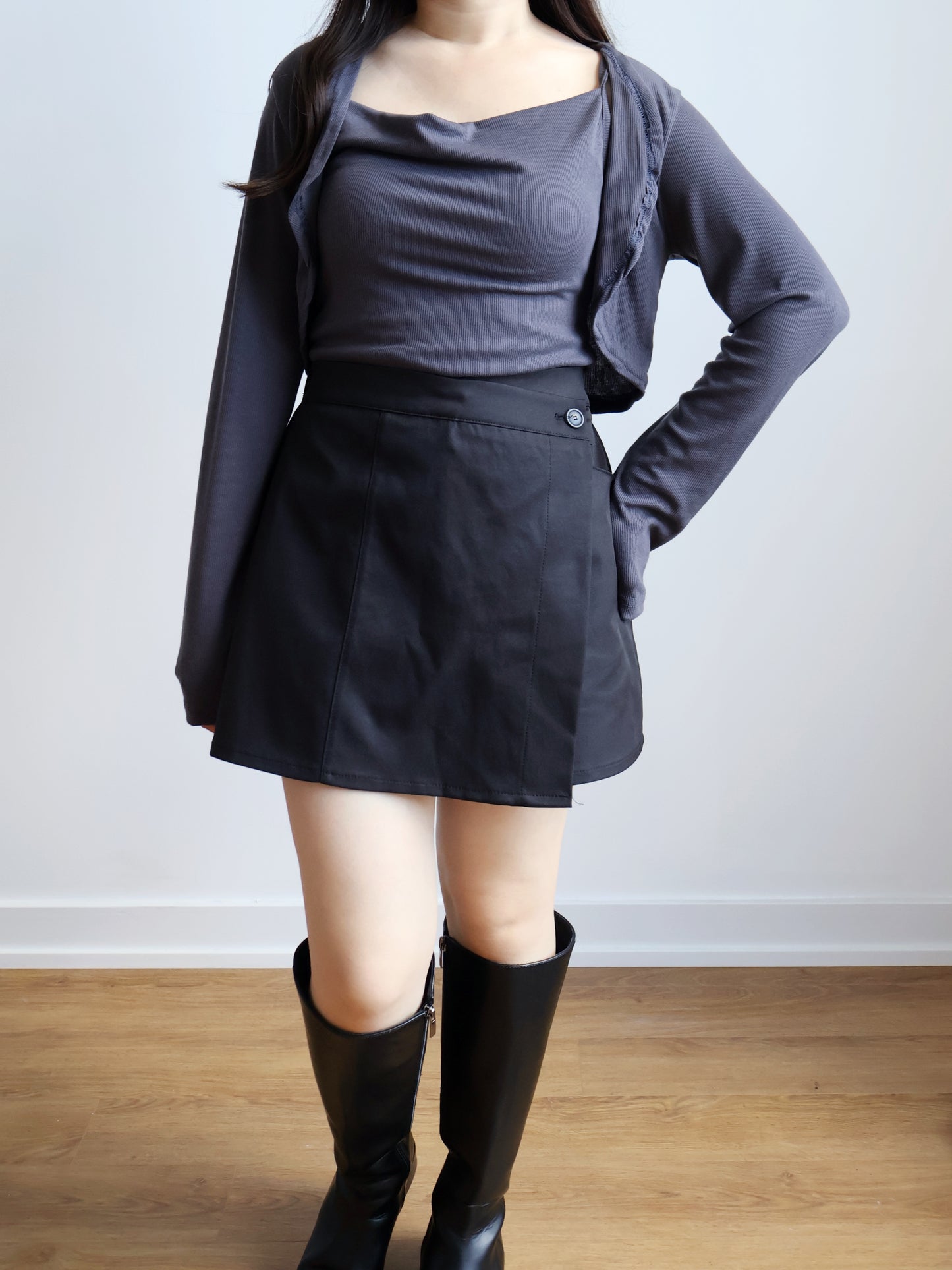 Softy Two-piece Set(Charcoal)