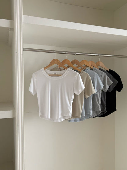 Minimalist Soft-Stretch Slim-Fit Tee(6 Colors)
