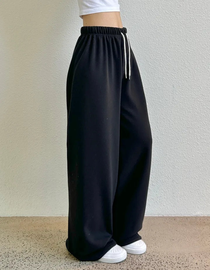 Winter Essential❄️Extra Warm Fleece Loose Pants(Black)