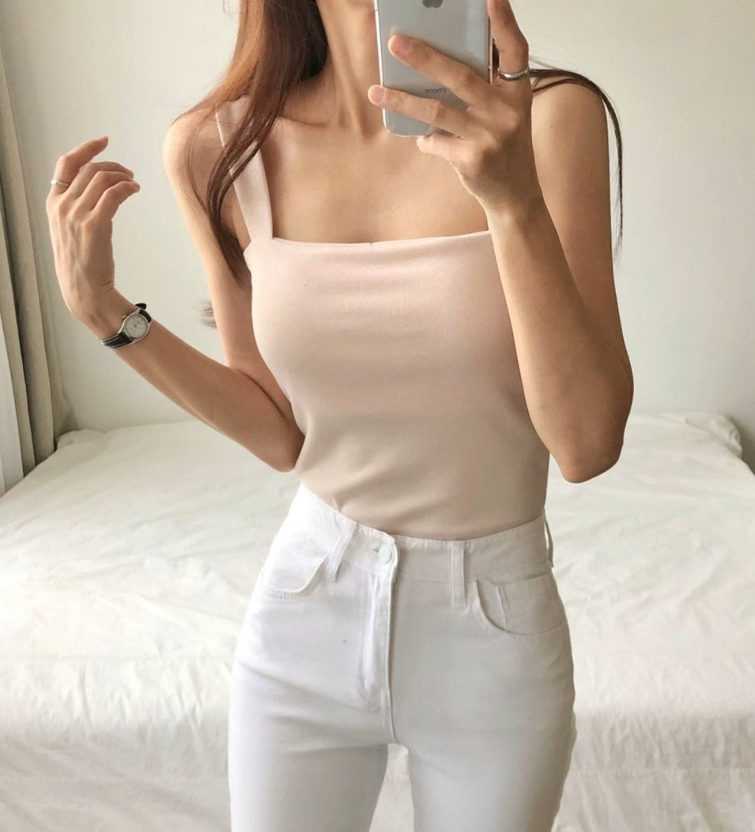 Everyday Straight-Neck  Cloud Touch Bra Top(4 Colors)