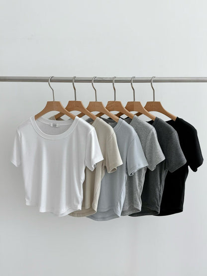 Minimalist Soft-Stretch Slim-Fit Tee(6 Colors)