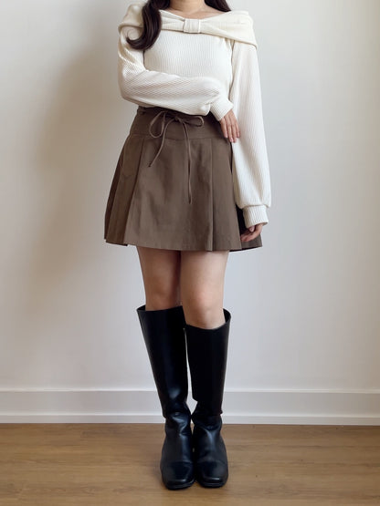 Christmas Choice🤶🏻Elegant Ribbon Top(Ivory)