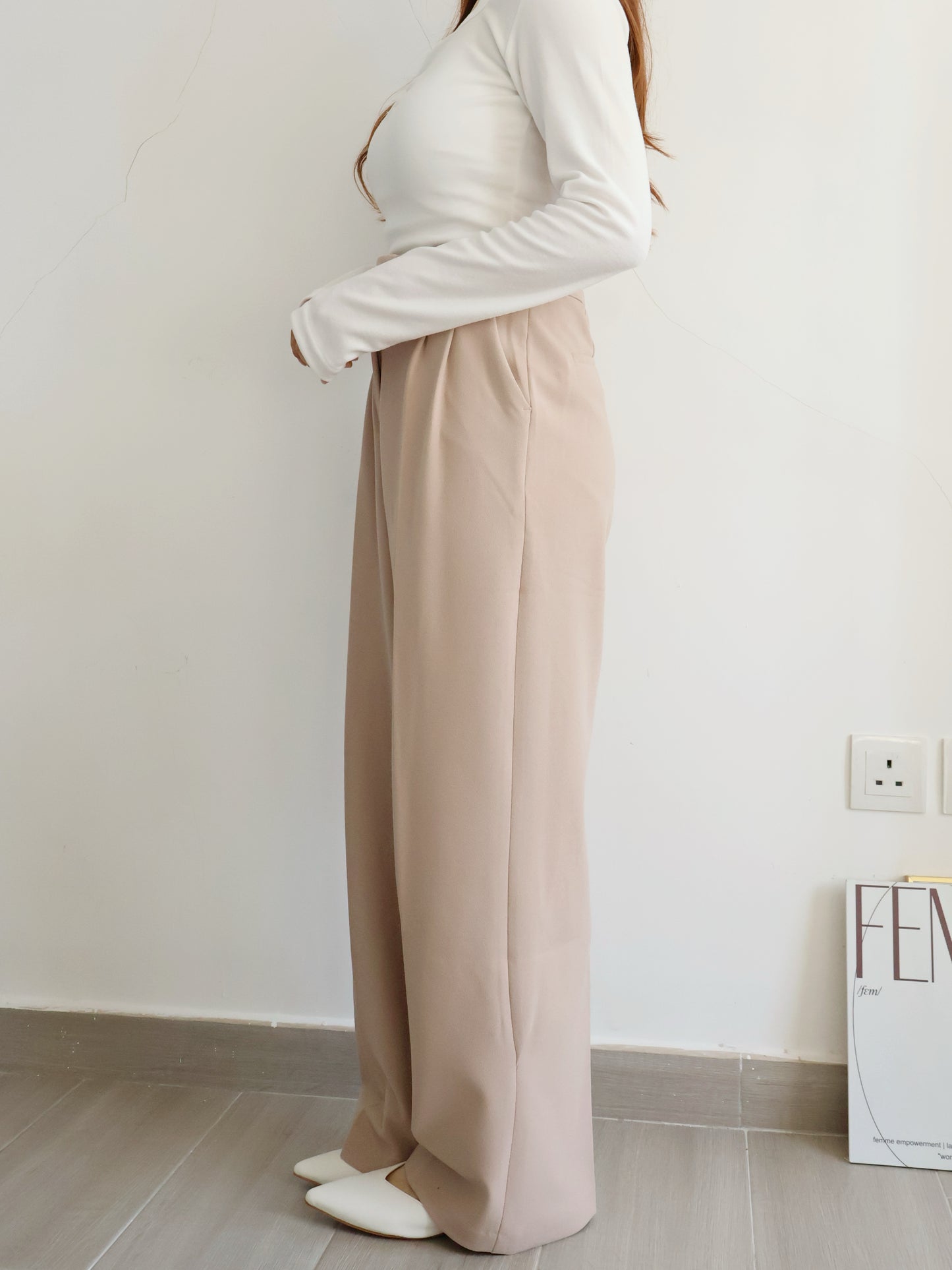 [Best Seller🏅] Wrinkle-free Fabric Pleated Straight Leg Trousers(Camel)