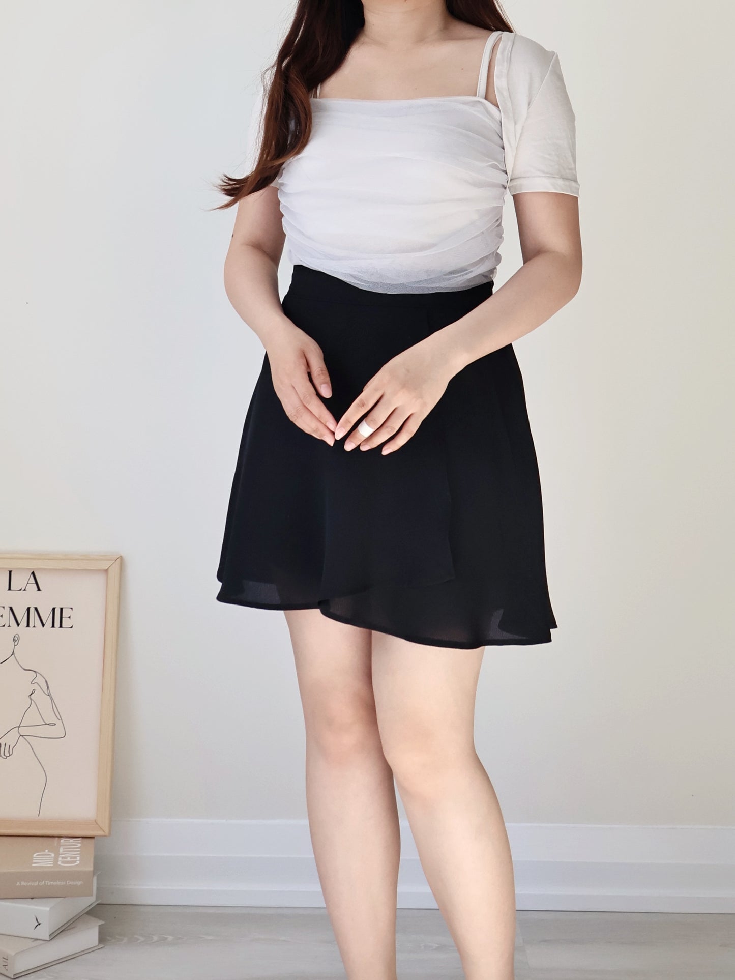 Ethereal Sheer Double-Strap Layering Top(Light Grey)