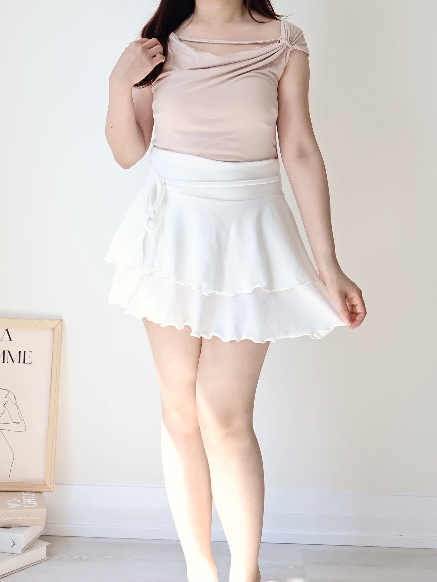 Silky-Cool Strap Modal Tee(Indipink)