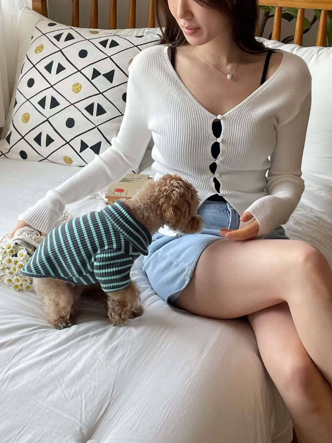 Ribbed Button-Down Stretch Knit Top(3 colors)