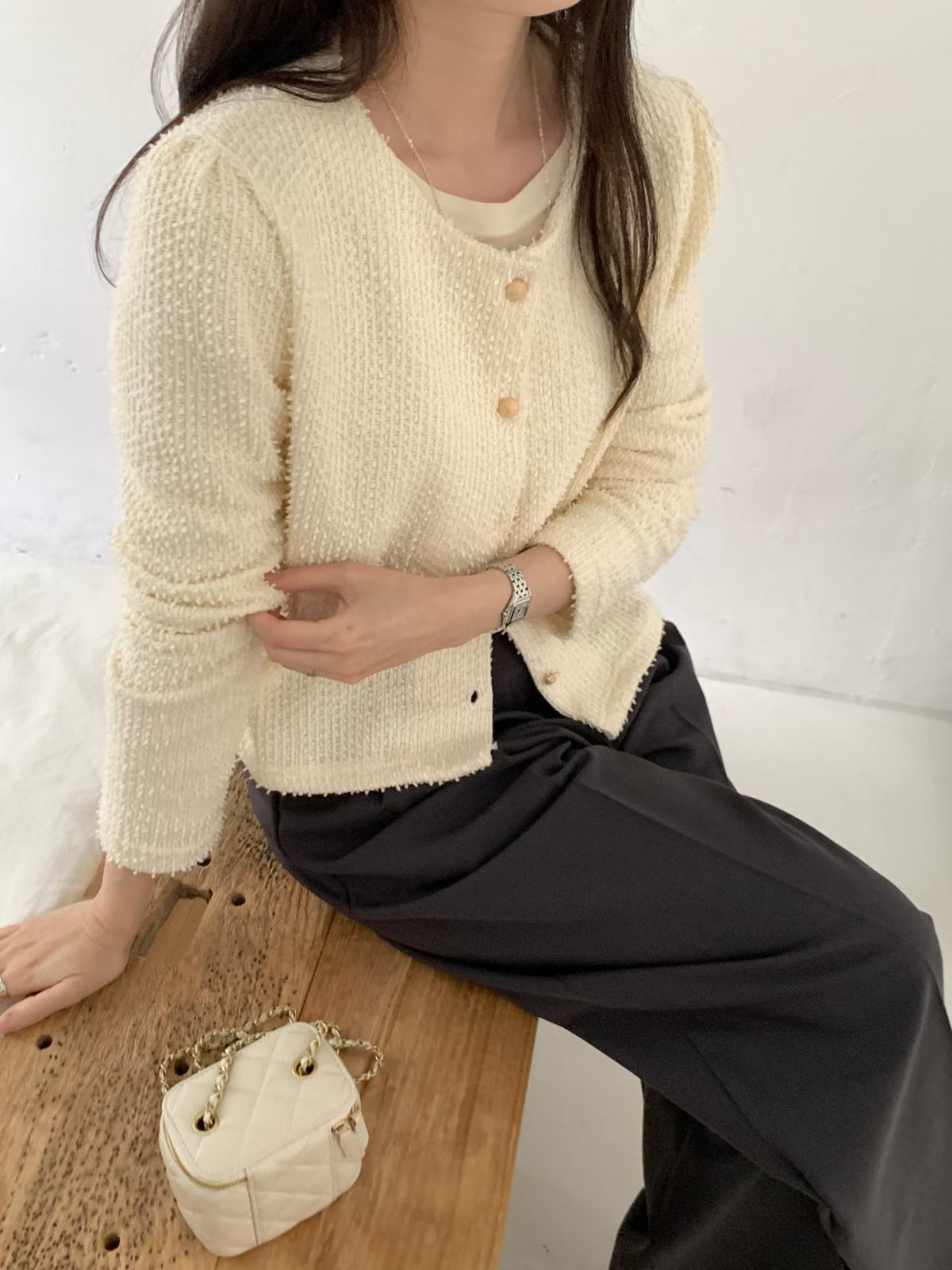 Snowflake Tweed Jacket(2 colors)