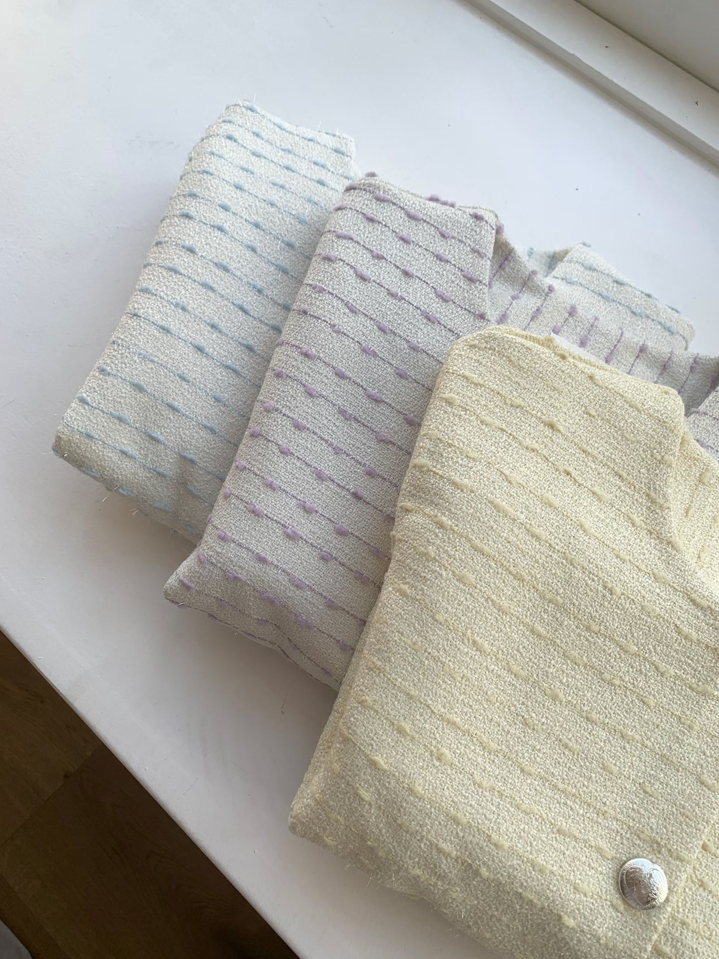 Pastel Horizontal Weave Tweed Jacket(3 colors)