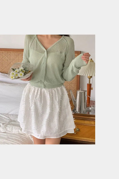 Pastel Pendant Lightweight Cool-Touch Knit Cardigan(4 colors)