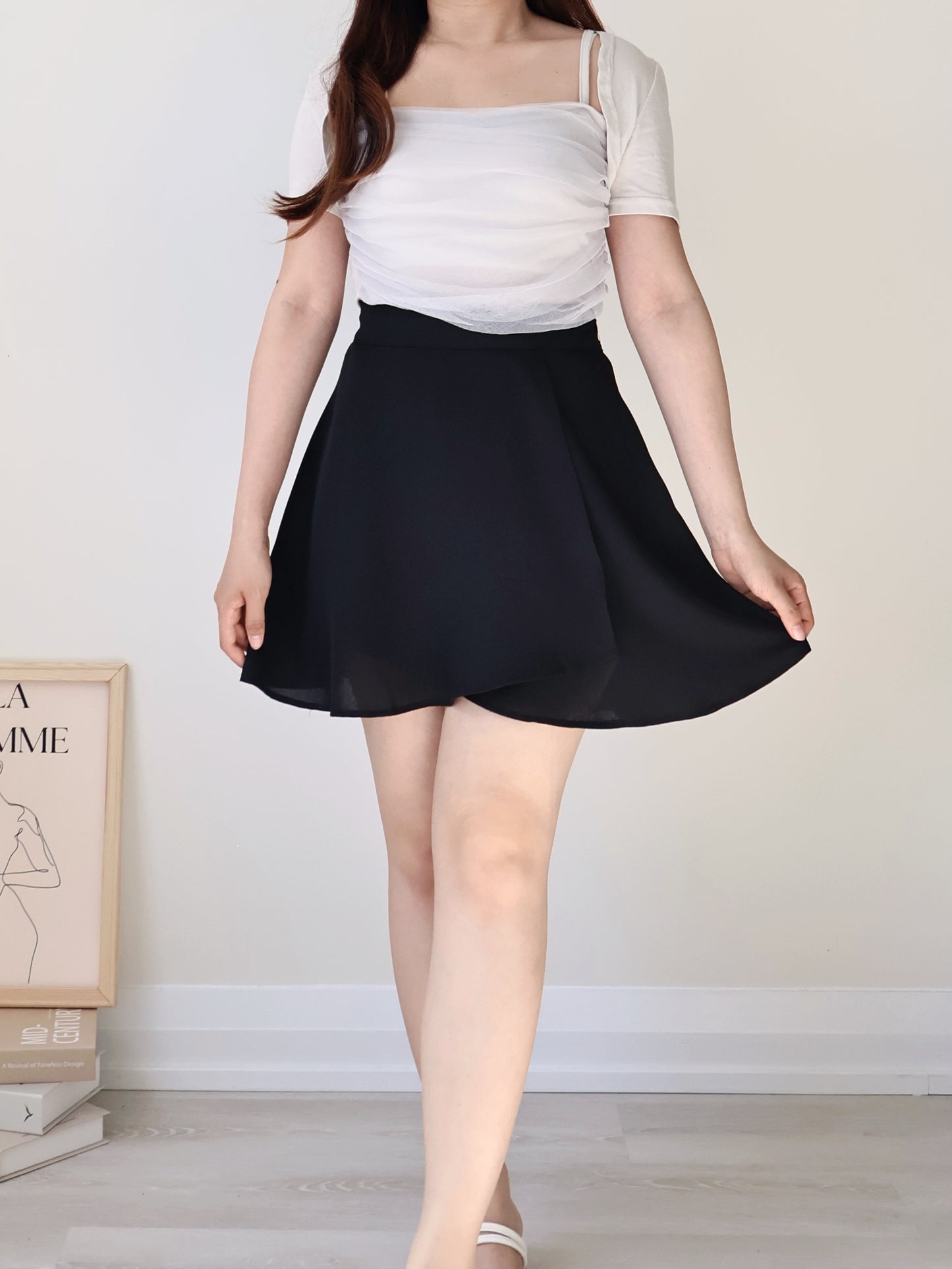Ethereal Sheer Double-Strap Layering Top(Light Grey)