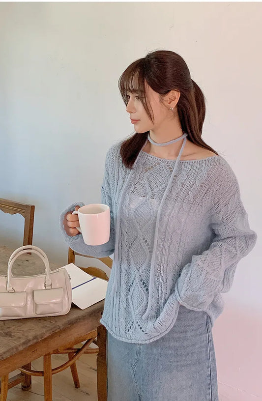 [25% WOOL] Lori Cable Knit Boat Neck Sweater(5 colors)