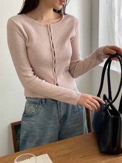 Layered Button-Knit Top(4 colors)