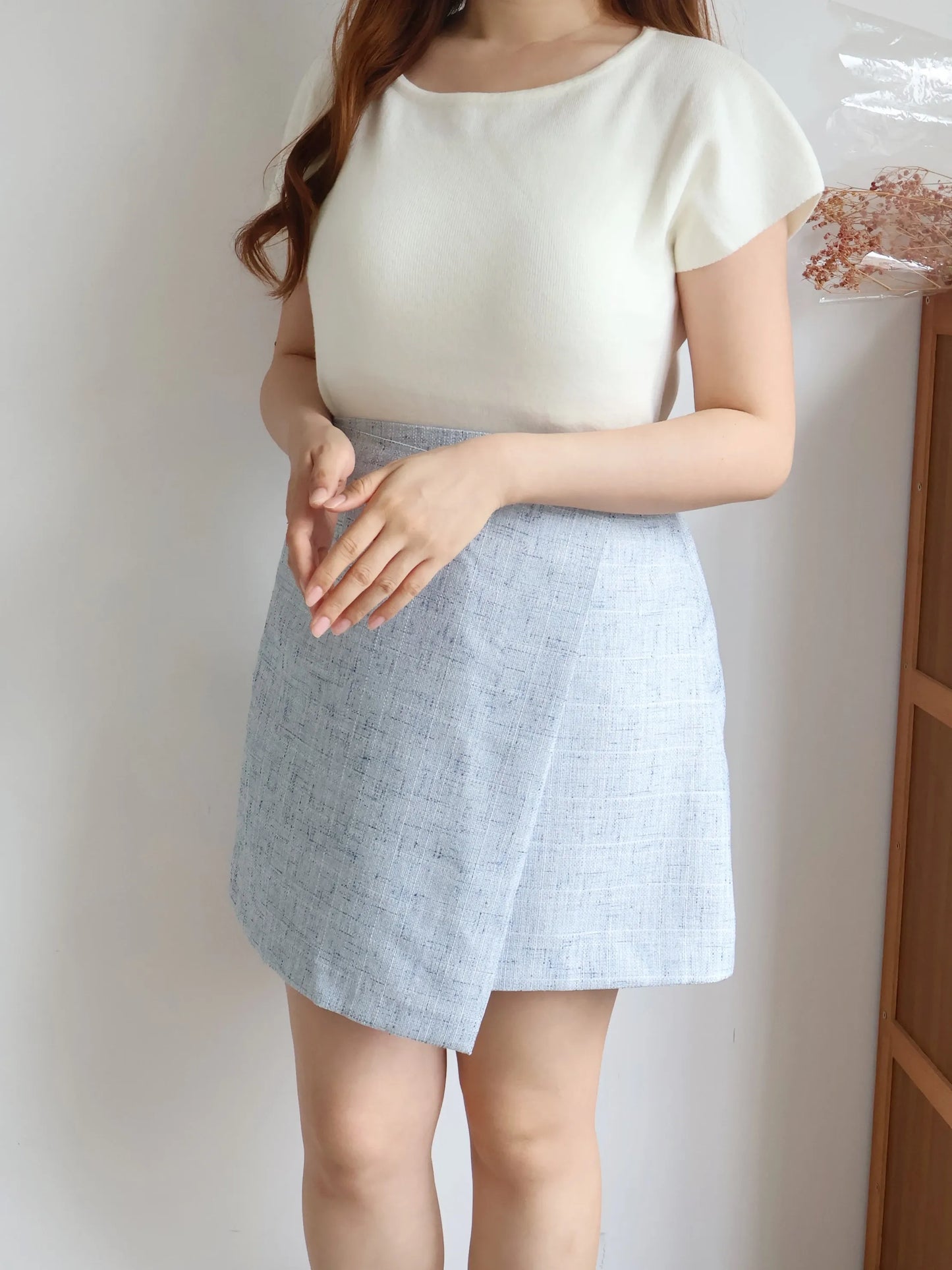 Mochi-Soft Flattering Knit Top(Ivory)