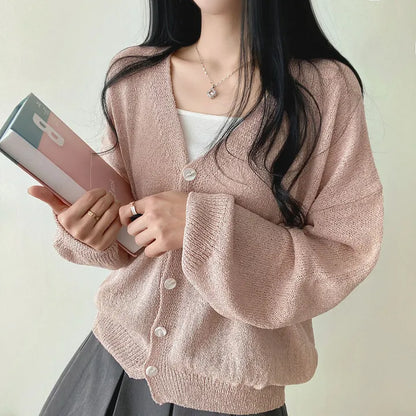 Daily Loose Fit Boucle Cardigan(5 colors)
