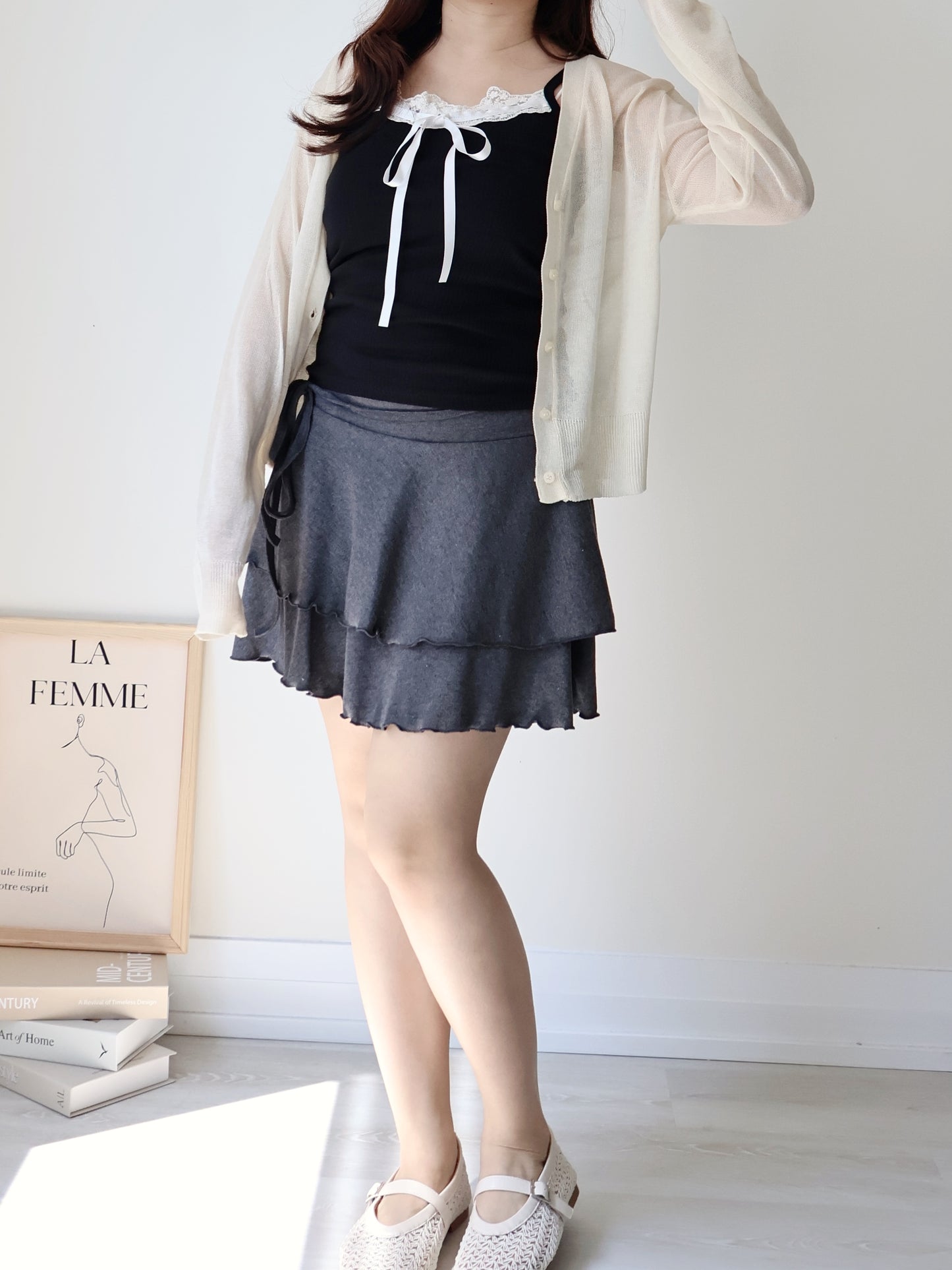 Featherlight Airy Ice-Silk UV-Block Knit Cardigan(Cream)