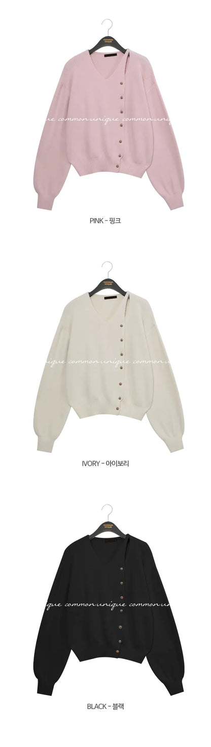 Elegant Gold Buttons Sweater(3 colors)