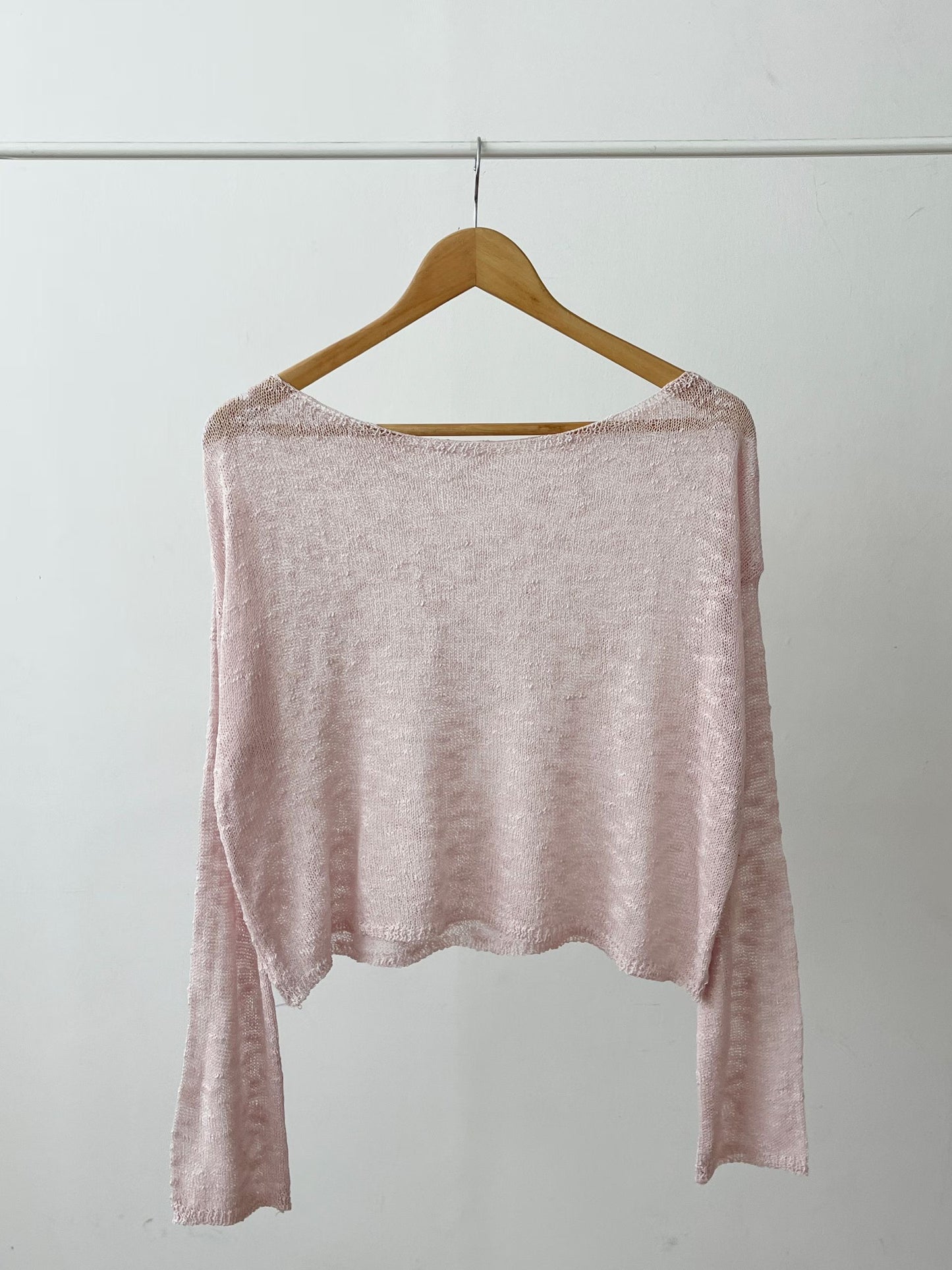 Dreamy Boat Neck Melange Sheer Sweater(4 colors)