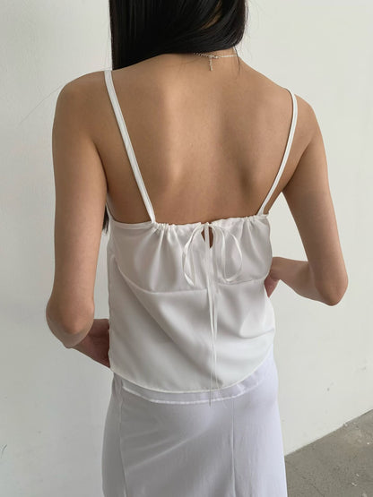 Feminine Sheer Satin Slip Cami Top(3 colors)