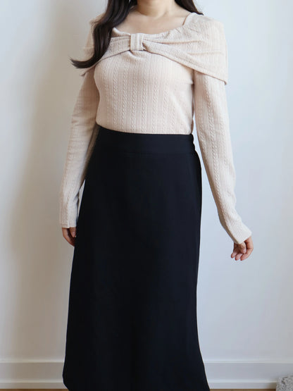 Romantic Bowknot Top(Beige)