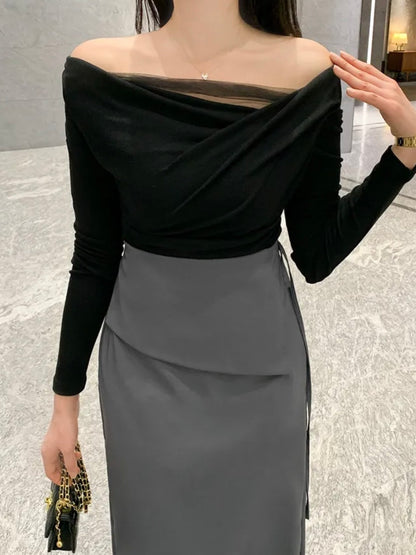 Ethereal Cowl Neck Sheer Tee(3 Colors)