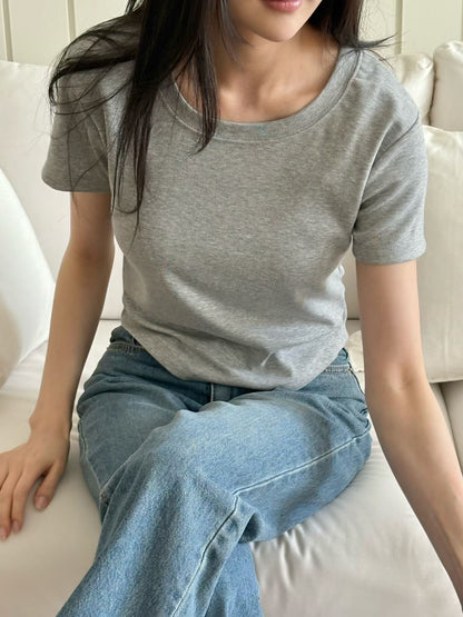 Minimalist Soft-Stretch Slim-Fit Tee(6 Colors)