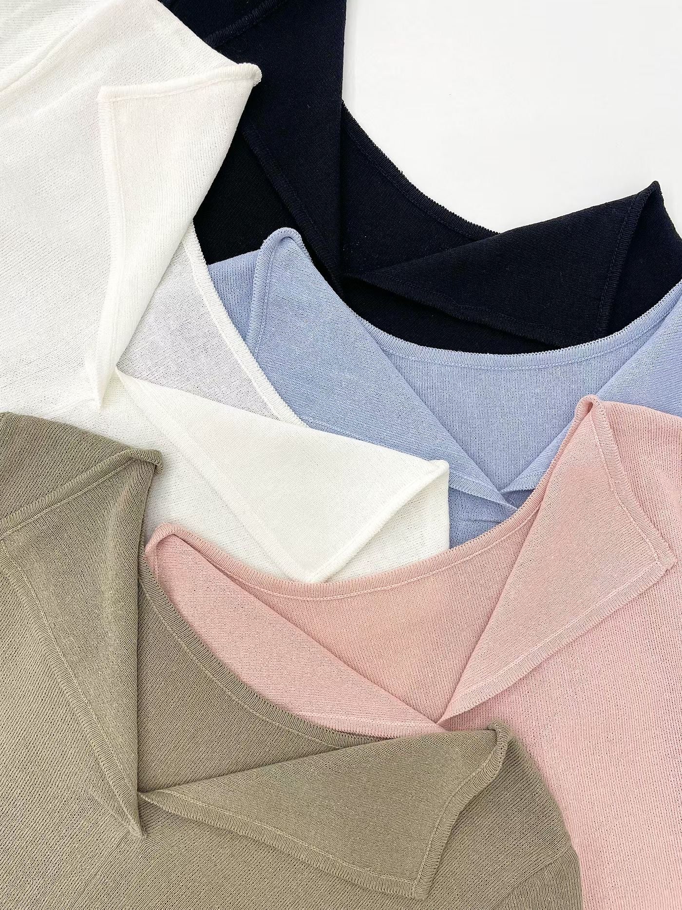 Relaxed Collared Breezy Linen Top(5 Colors)