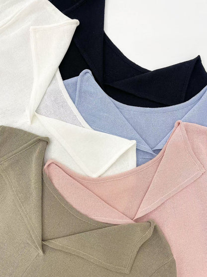 Relaxed Collared Breezy Linen Top(5 Colors)