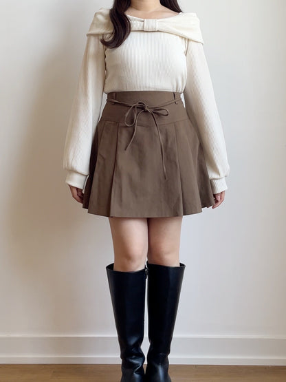 Christmas Choice🤶🏻Elegant Ribbon Top(Ivory)