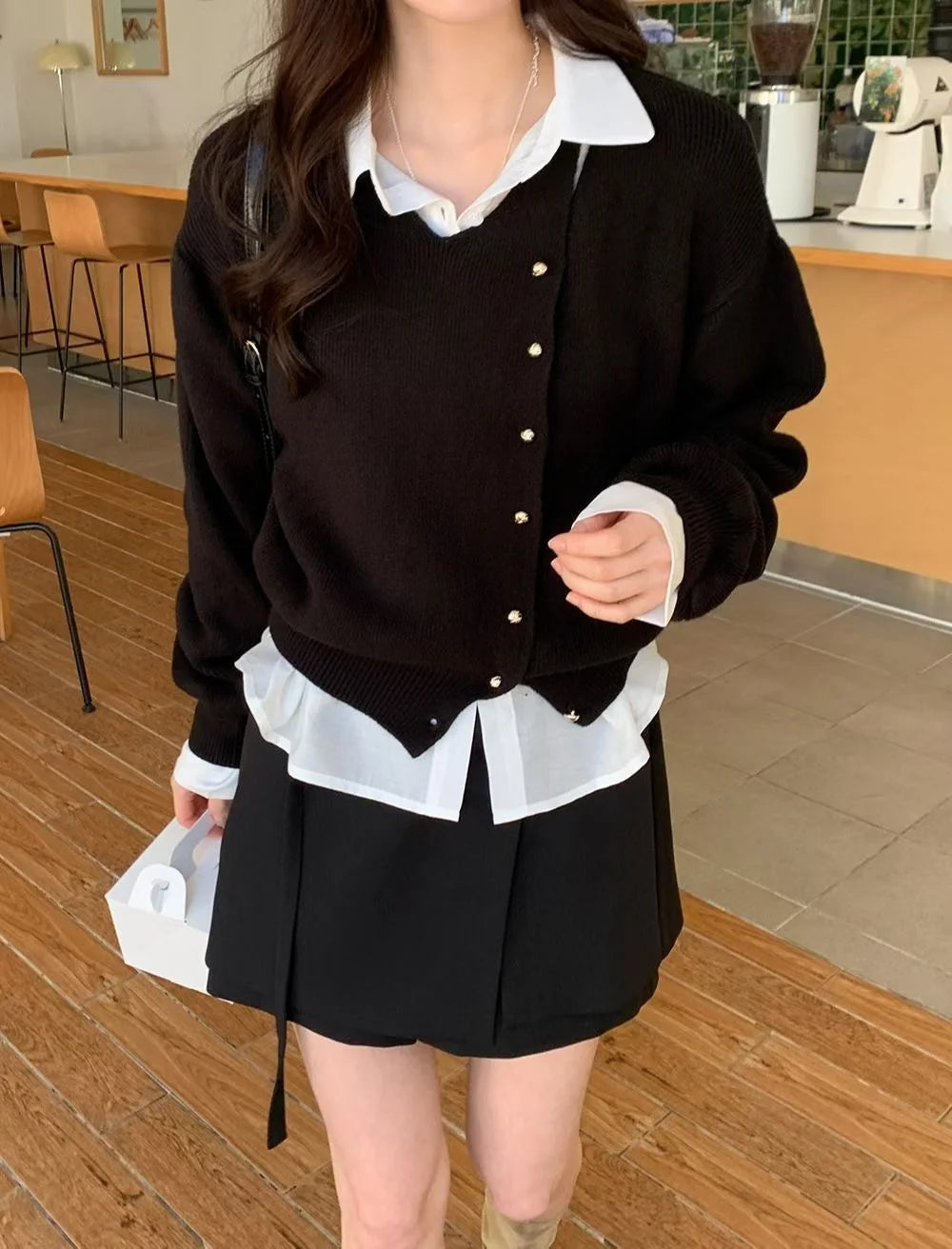 Elegant Gold Buttons Sweater(3 colors)