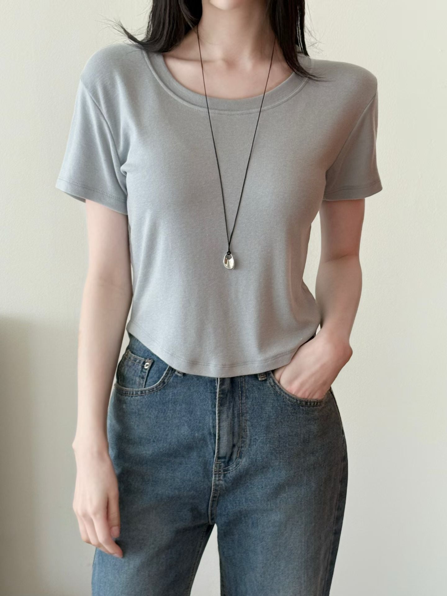 Minimalist Soft-Stretch Slim-Fit Tee(6 Colors)