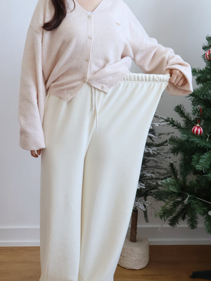 Winter Essential❄️Extra Warm Fleece Loose Pants(Cream)