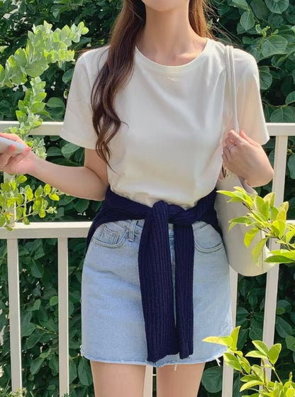Ice-Cool Touch Round Neck Tee(5 colors)