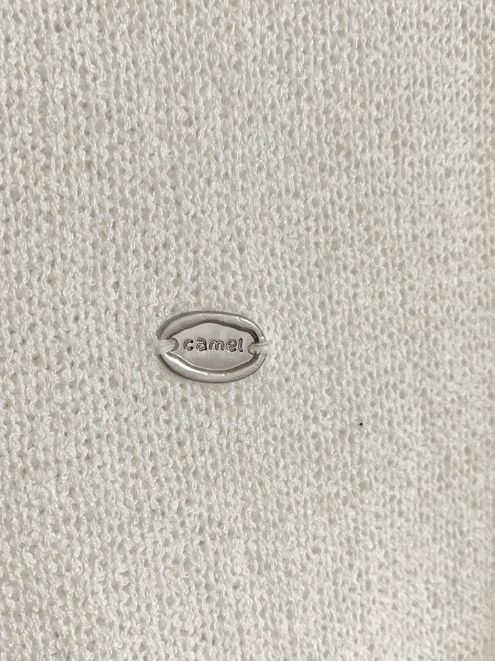 V-Neck Pendant Cooling Knit Cardigan(5 colors)