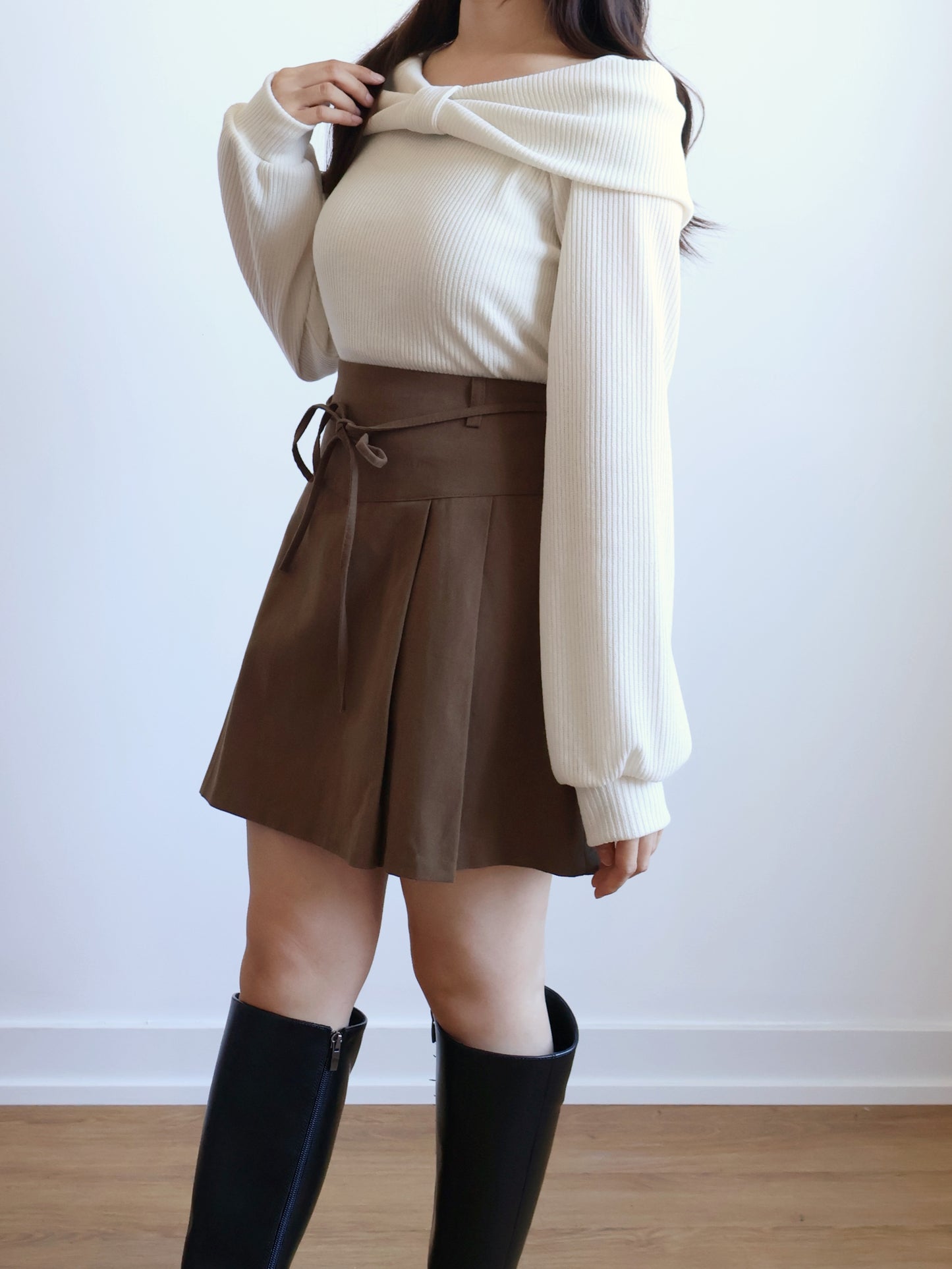 Christmas Choice🤶🏻Elegant Ribbon Top(Ivory)