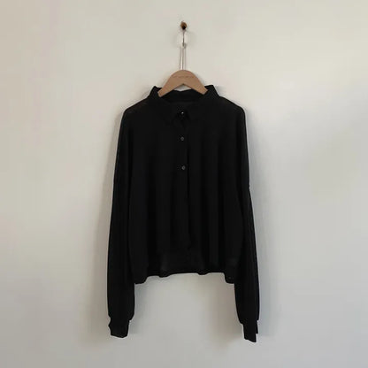 Morning Mist Sheer Layering Oversized Shirt(4 colors)