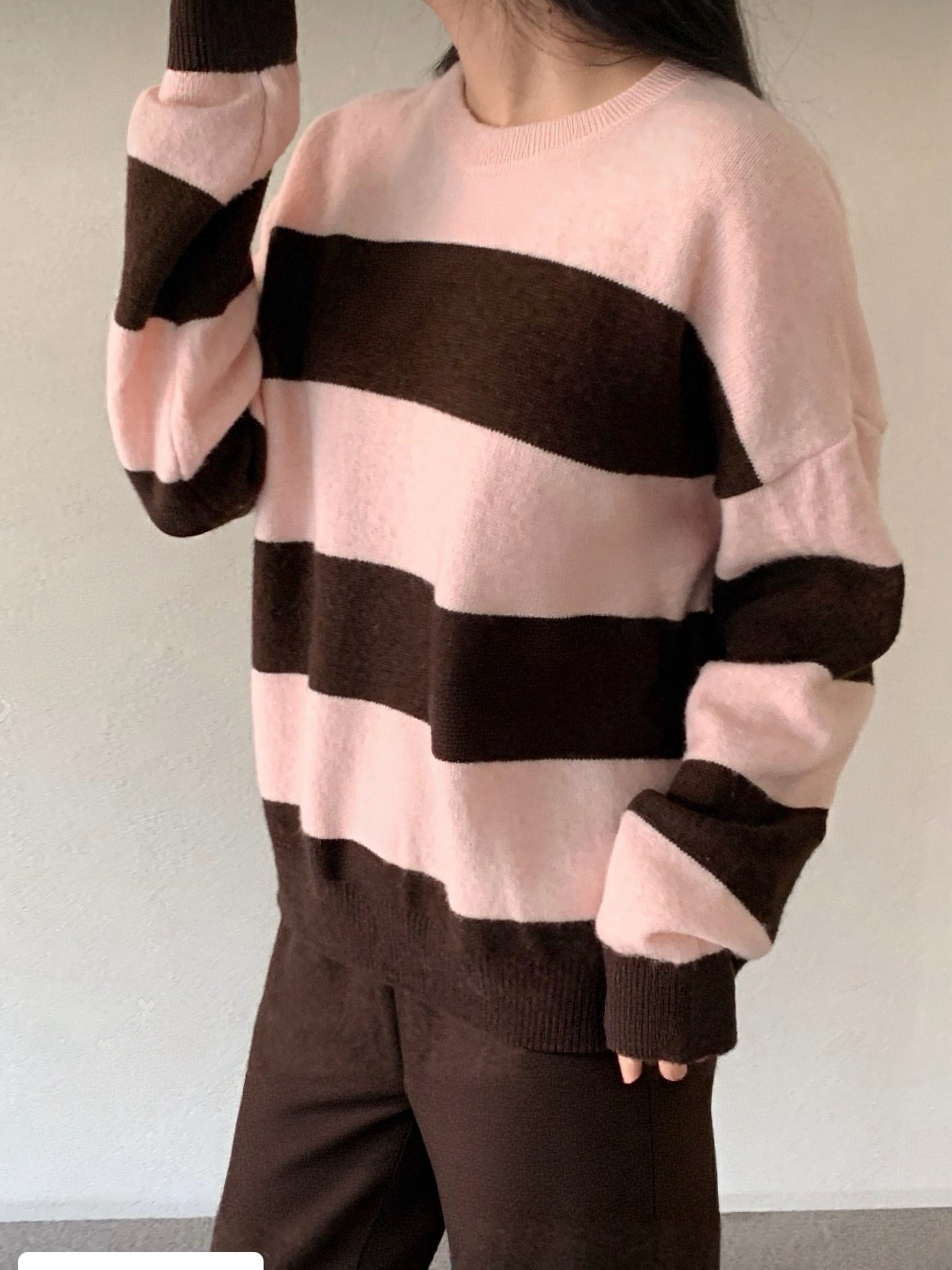 [10% FINE WOOL] Blueberry Yogurt Color-Block Sweater(3 colors)