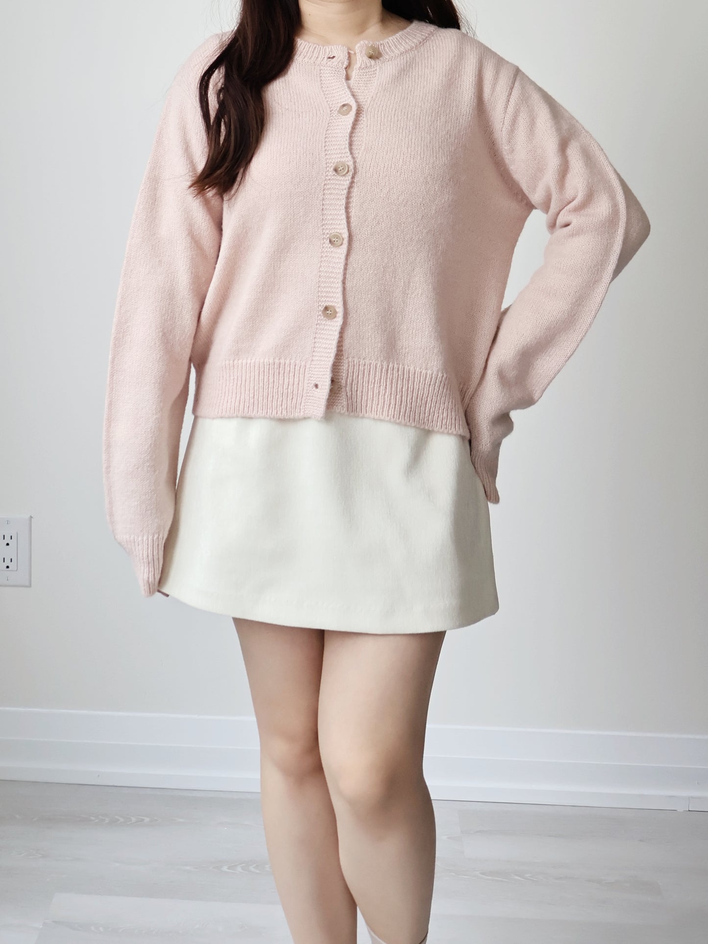 [20% WOOL] Cloud-Knit Crew Neck Cardigan(4 colors)
