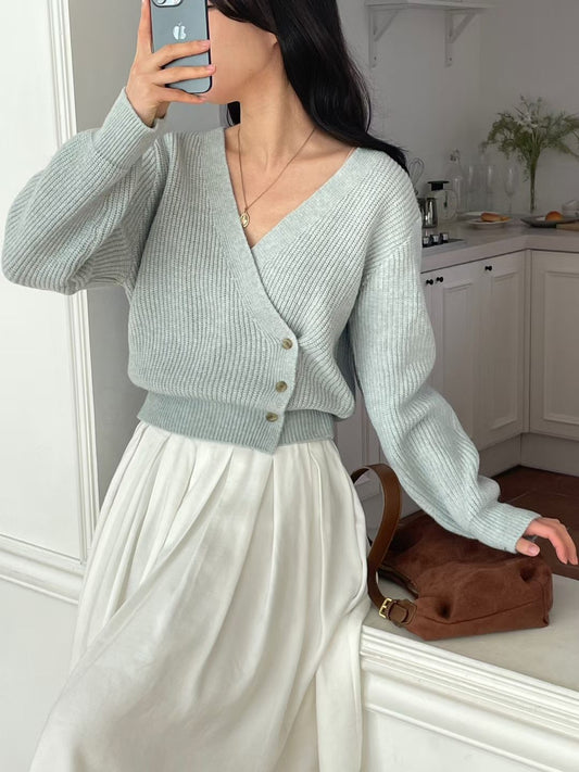 Spring V-neck Cardigan(4 colors)